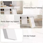 Table basse ronde pour salon, tables centrales modernes de 85 cm avec 3 pieds robustes, tables basses rondes en bois pour petit espace, montage facile