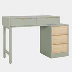 GDFStudio Tout Modern 55 Computer Desk with 5 Drawers