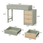 GDFStudio Tout Modern 55 Computer Desk with 5 Drawers