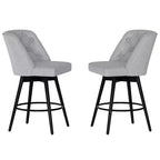 Tabourets de bar pivotants avec dossier, lot de 2 tabourets de bar de 66 cm de hauteur de comptoir, chaises modernes pour îlot de cuisine