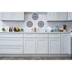 Meuble bas de cuisine Shaker CASAINC 24 L x 30 H x 12 P, cadre en bois massif, peinture à l'eau à faible teneur en COV, fermeture douce, RTA, gris colombe