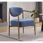 MAYEERTY Modern Dining Chair, Padded Upholstered Accent Chair with Metal Frame, Chair for Living Room Bedroom, Dining Room, Home Office