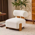 27.25-Inch Modern Boucle Lounge Chair with Solid Wood Frame, Soft Upholstery, for Various Rooms
