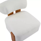 27.25-Inch Modern Boucle Lounge Chair with Solid Wood Frame, Soft Upholstery, for Various Rooms