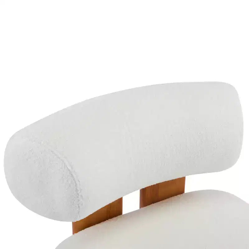 27.25-Inch Modern Boucle Lounge Chair with Solid Wood Frame, Soft Upholstery, for Various Rooms