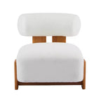 27.25-Inch Modern Boucle Lounge Chair with Solid Wood Frame, Soft Upholstery, for Various Rooms