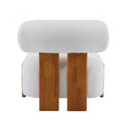 27.25-Inch Modern Boucle Lounge Chair with Solid Wood Frame, Soft Upholstery, for Various Rooms