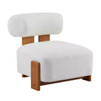 27.25-Inch Modern Boucle Lounge Chair with Solid Wood Frame, Soft Upholstery, for Various Rooms