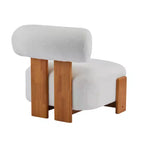 27.25-Inch Modern Boucle Lounge Chair with Solid Wood Frame, Soft Upholstery, for Various Rooms