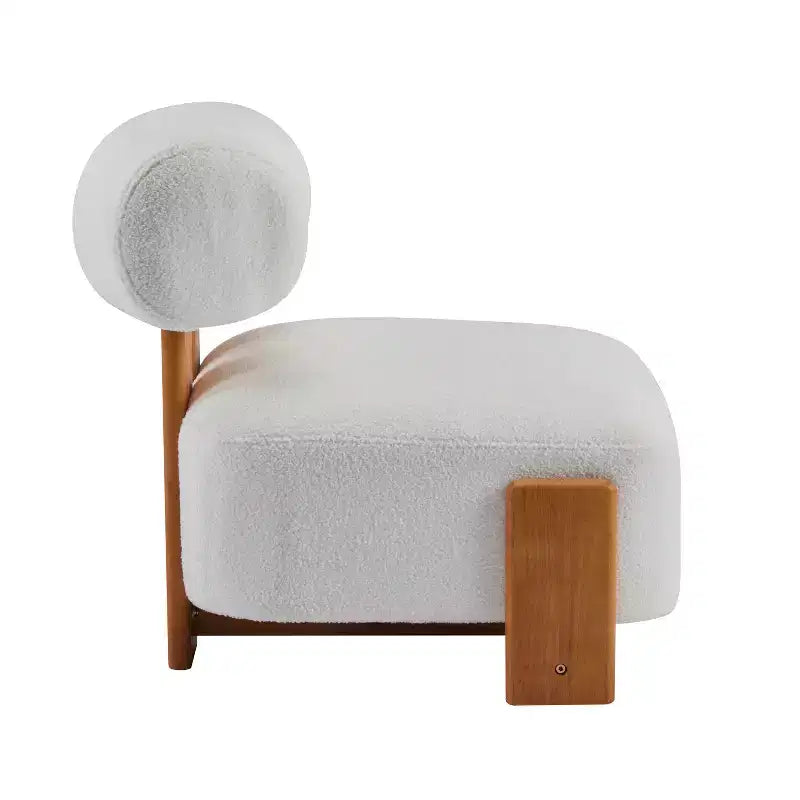 27.25-Inch Modern Boucle Lounge Chair with Solid Wood Frame, Soft Upholstery, for Various Rooms