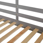 Bellemave Lit Superposé Cabane pour Enfants avec Toit et Fenêtre, Cadre en Bois Massif, Barrières de Sécurité et Échelle, Lit Superposé Gain de Place