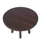 Table d'appoint Marina avec plateau rond et trois pieds, en bois d'acacia, pour chambre ou salon