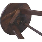 Table d'appoint Marina avec plateau rond et trois pieds, en bois d'acacia, pour chambre ou salon
