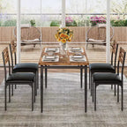 Ensemble table à manger 5 pièces, table et chaises de salle à manger de style industriel pour 4 personnes, ensemble de table de cuisine pour salle à manger cuisine appartement