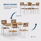 Ensemble table à manger 5 pièces, table et chaises de salle à manger de style industriel pour 4 personnes, ensemble de table de cuisine pour salle à manger cuisine appartement