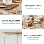 Ensemble table à manger 5 pièces, table et chaises de salle à manger de style industriel pour 4 personnes, ensemble de table de cuisine pour salle à manger cuisine appartement