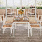Ensemble table à manger 5 pièces, table et chaises de salle à manger de style industriel pour 4 personnes, ensemble de table de cuisine pour salle à manger cuisine appartement