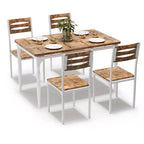 Ensemble table à manger 5 pièces, table et chaises de salle à manger de style industriel pour 4 personnes, ensemble de table de cuisine pour salle à manger cuisine appartement