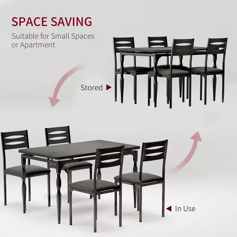 Ensemble table à manger 5 pièces, table et chaises de salle à manger de style industriel pour 4 personnes, ensemble de table de cuisine pour salle à manger cuisine appartement
