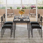 Ensemble table à manger 5 pièces, table et chaises de salle à manger de style industriel pour 4 personnes, ensemble de table de cuisine pour salle à manger cuisine appartement