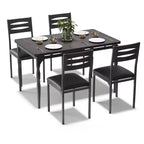 Ensemble table à manger 5 pièces, table et chaises de salle à manger de style industriel pour 4 personnes, ensemble de table de cuisine pour salle à manger cuisine appartement