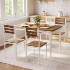 Ensemble table à manger 5 pièces, table et chaises de salle à manger de style industriel pour 4 personnes, ensemble de table de cuisine pour salle à manger cuisine appartement
