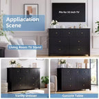 Commode moderne large à 7 tiroirs avec poignées métalliques, meuble de rangement en bois pour chambre à coucher, couloir ou entrée