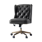 Hazel Traditional Faux Leather Wingback Office Chair with Tufted|ARTFUL LIVING DESIGNS-CAMEL