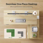 55 X 24 In Electric Height Adjustable Stand up Desk, L-Shaped Executive Standing Desk with File Cabinet, Home Office Modern Computer Desk