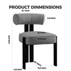 Chaises de salle à manger modernes, Chaises de salle à manger, Dossier incurvé ergonomique, Pieds en bois d'hévéa robustes, pour Salon, Salle à manger, Cuisine