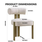 Chaises de salle à manger modernes, Chaises de salle à manger, Dossier incurvé ergonomique, Pieds en bois d'hévéa robustes, pour Salon, Salle à manger, Cuisine