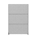 MAYEERTY Laurence, paravent en acier galvanisé gris diamant, 72x47x16, robuste, en 3 parties