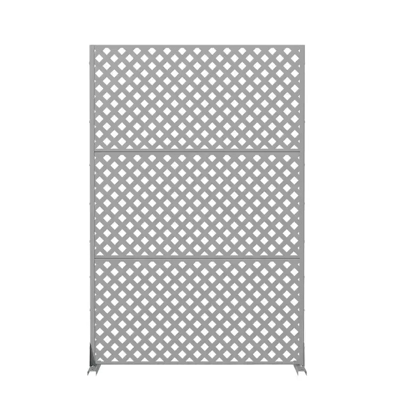 MAYEERTY Laurence, paravent en acier galvanisé gris diamant, 72x47x16, robuste, en 3 parties