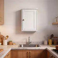 White Bathroom Wall Cabinet 1 Door 1 Shelf