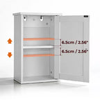 White Bathroom Wall Cabinet 1 Door 1 Shelf