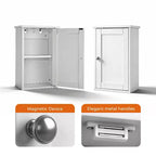 White Bathroom Wall Cabinet 1 Door 1 Shelf