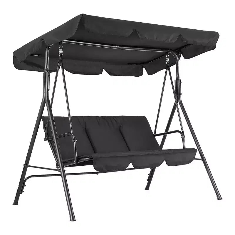 Outdoor Patio Swing Chair with Adjustable Canopy, Durable Steel Frame, for Garden, Backyard, Poolside