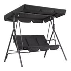 Outdoor Patio Swing Chair with Adjustable Canopy, Durable Steel Frame, for Garden, Backyard, Poolside