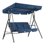 Fauteuil-balançoire de jardin avec auvent réglable, cadre en acier durable, pour jardin, arrière-cour, bord de piscine