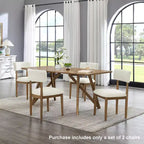 GDFStudio Solstice Boucle Upholstered Dining Chairs (Set of 2)