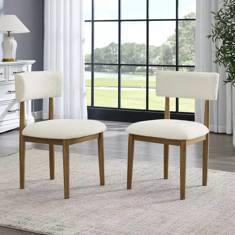 Chaises de salle à manger rembourrées GDFStudio Solstice Boucle (lot de 2)