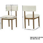 Chaises de salle à manger rembourrées GDFStudio Solstice Boucle (lot de 2)