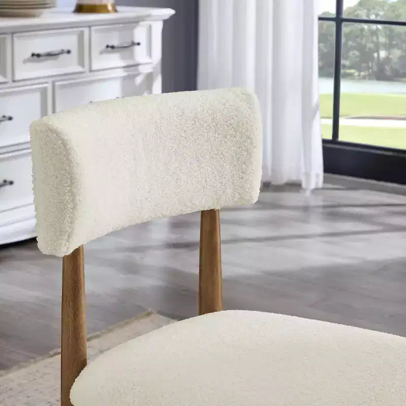 Chaises de salle à manger rembourrées GDFStudio Solstice Boucle (lot de 2)