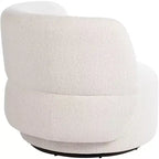 Studio 55D Fontana 36 Wide Off-White Nubby Fabric Occasional Swivel Chair