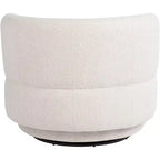 Studio 55D Fontana 36 Wide Off-White Nubby Fabric Occasional Swivel Chair