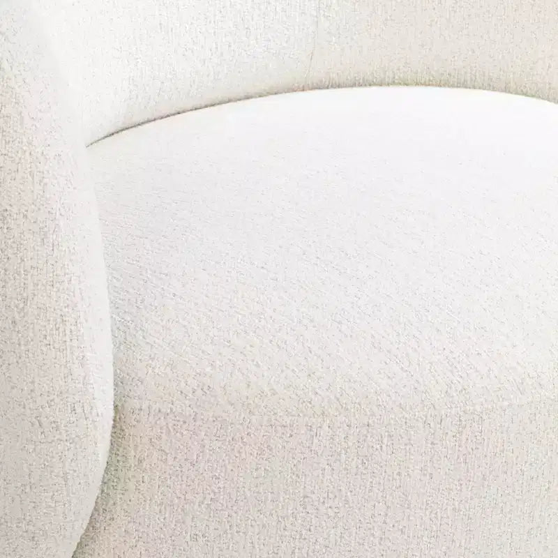 Studio 55D Fontana 36 Wide Off-White Nubby Fabric Occasional Swivel Chair