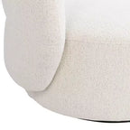 Studio 55D Fontana 36 Wide Off-White Nubby Fabric Occasional Swivel Chair