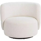 Studio 55D Fontana 36 Wide Off-White Nubby Fabric Occasional Swivel Chair