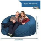Ultimate Sack 6 ft Bean Bag Chair, Oversized Indoor Comfy Lounger, Cloud Fur