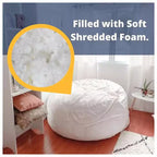 Ultimate Sack 6 ft Bean Bag Chair, Oversized Indoor Comfy Lounger, Cloud Fur